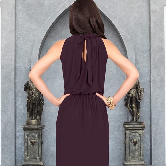 NWT Maroon Wine Sleeveless Maxi Dress - Picture 2 of 3